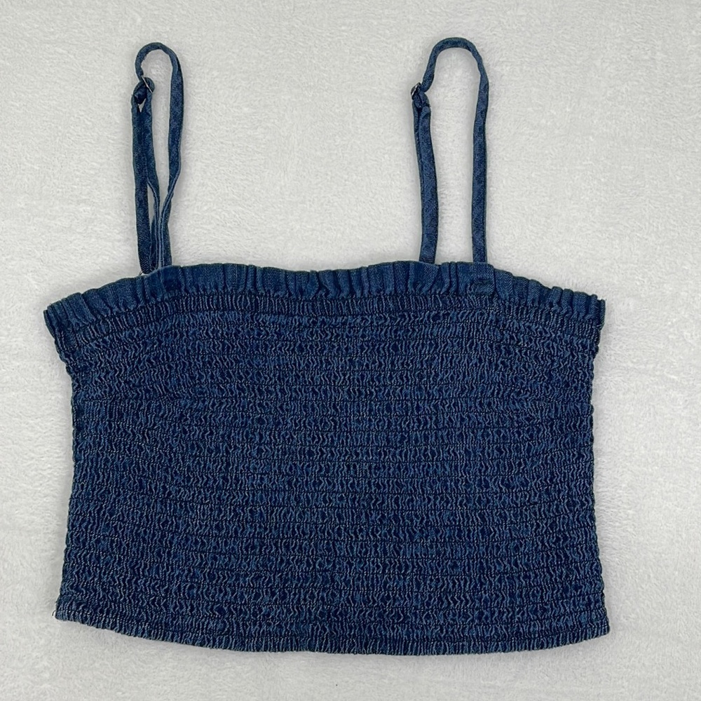 Abercrombie & Fitch Blue Crop Tank Top sz Medium